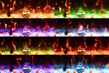 Линейный биокамин Mercury 74 LED RF